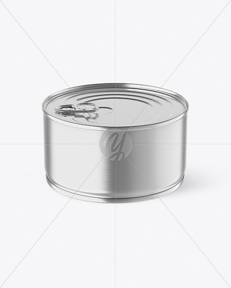 Metallic Tin Can With Pull Tab Mockup PSD #3