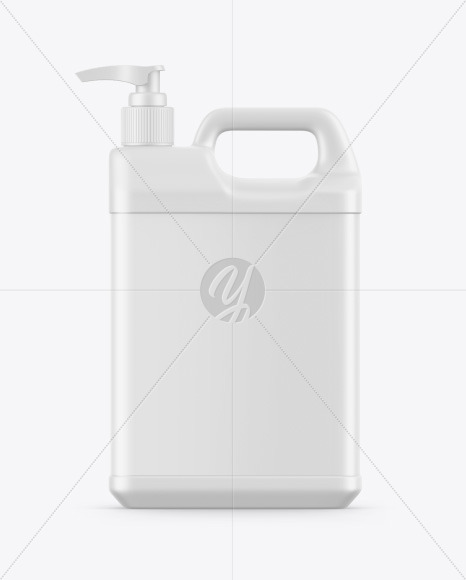 Plastic Jerry Can W  Pump Mockup PSD #3