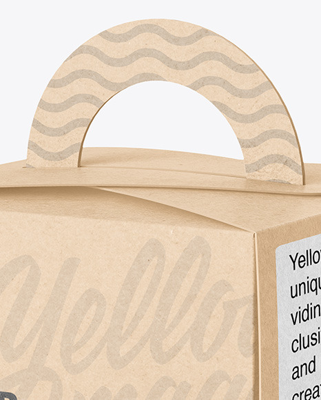 Kraft Paper Box w  Handle Mockup PSD #6