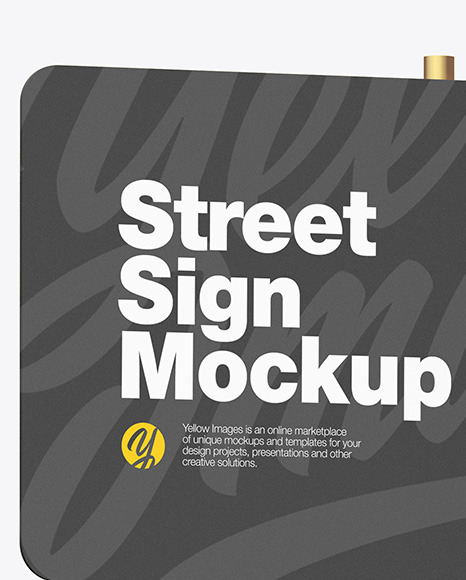 Street Sign Mockup PSD #2