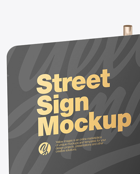 Street Sign Mockup PSD #2