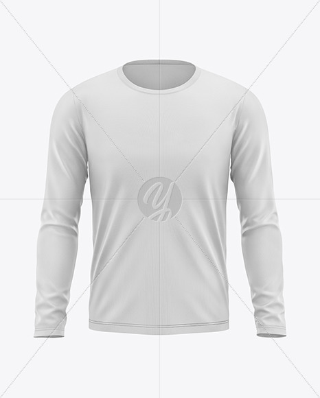 Men s T Shirt Long Sleeve Mockup PSD #3