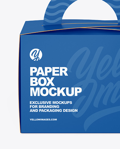 Paper Box w  Handle Mockup PSD #2
