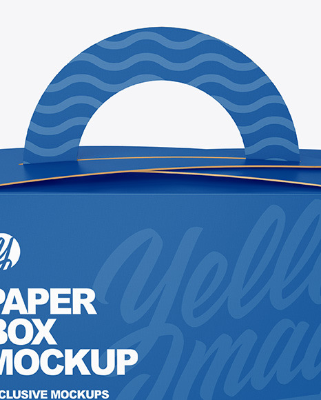 Paper Box w  Handle Mockup PSD #6