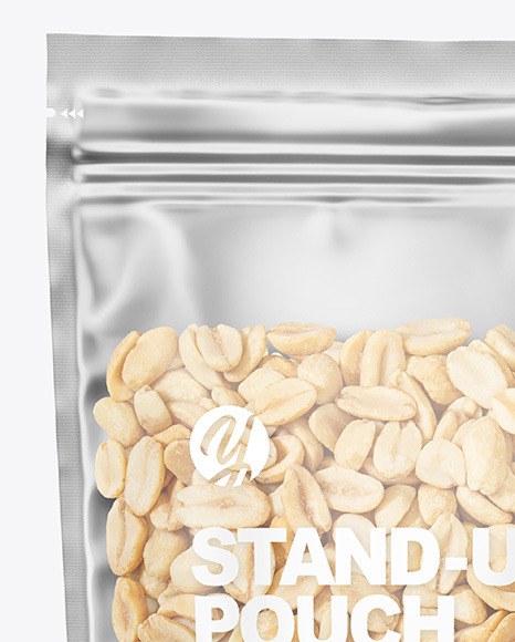 Frosted Plastic Pouch w  Peanuts Mockup PSD #6
