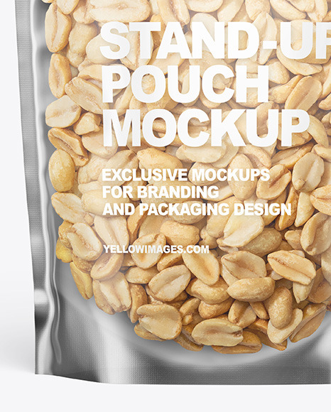 Frosted Plastic Pouch w  Peanuts Mockup PSD #5