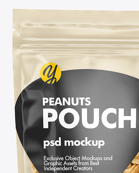 Clear Plastic Pouch w  Peanuts Mockup PSD #1