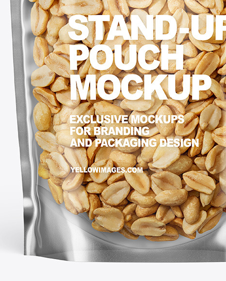 Clear Plastic Pouch w  Peanuts Mockup PSD #5