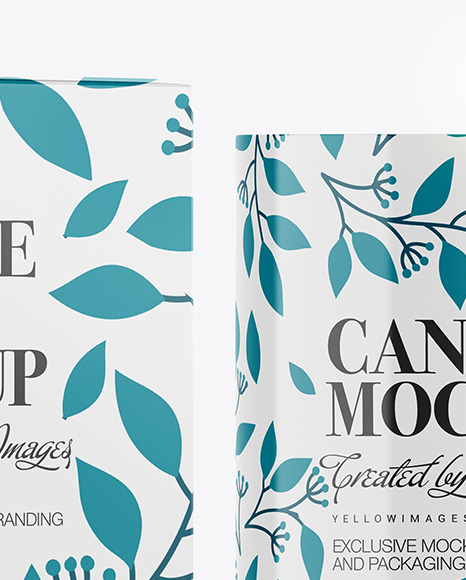 Glossy Candle W/ Glossy Box Mockup candle 86468