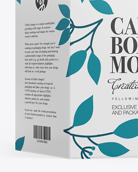 Glossy Candle W/ Glossy Box Mockup candle box 86469