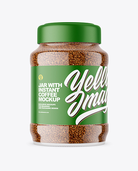 Instant Coffee Glass Jar Mockup drink 86674