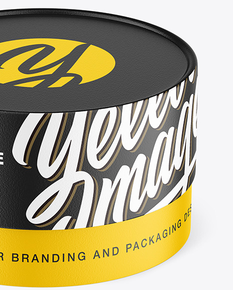 Paper Tube with Label Mockup PSD #2