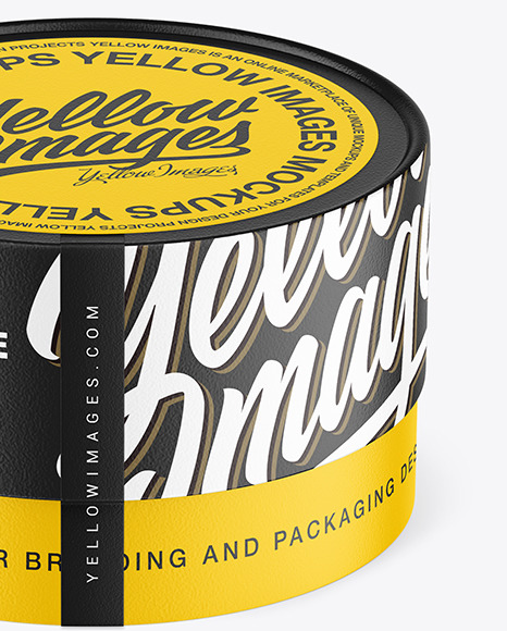 Paper Tube with Label Mockup PSD #1