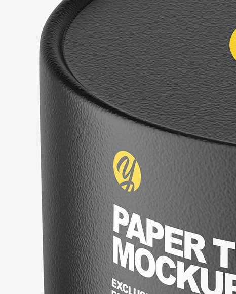 Paper Tube with Label Mockup PSD #6