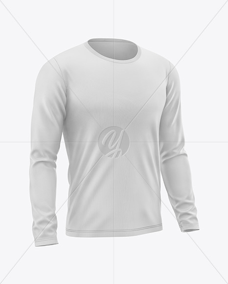 Men s T Shirt Long Sleeve Mockup PSD #3