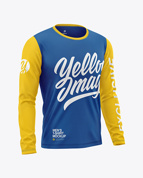 Men&#039;s T-Shirt Long Sleeve Mockup