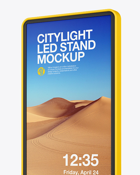 LED Citylight Stand Mockup PSD #2