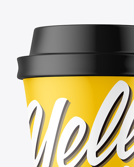 Matte Plastic Coffee Cup Mockup PSD #2
