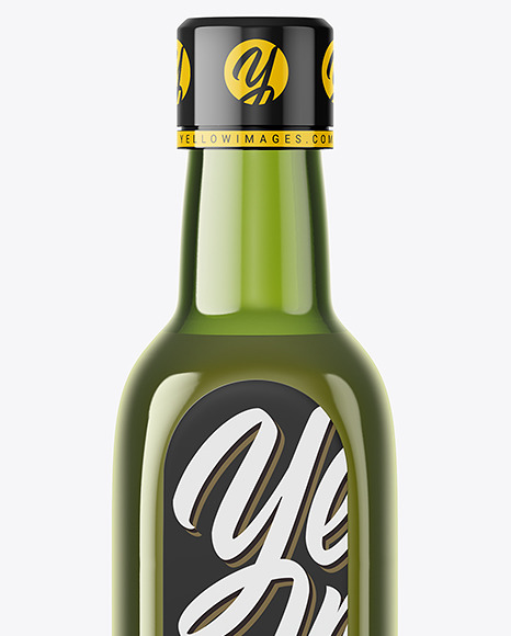 Green Glass Olive Oil Bottle Mockup PSD #7