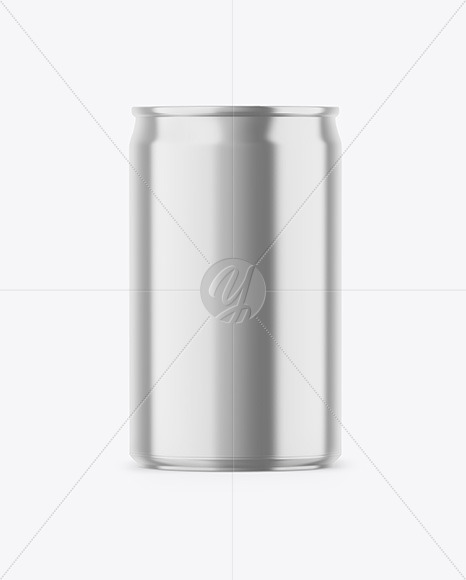 150ml Glossy Metallic Drink Can Mockup PSD #3