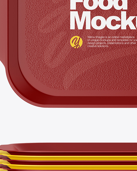 Food Tray Set Mockup PSD #2