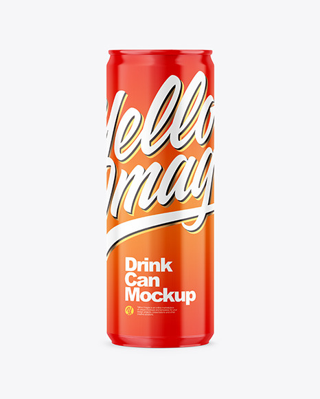 355ml Glossy Drink Can Mockup PSD #2