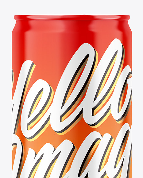 355ml Glossy Drink Can Mockup PSD #7