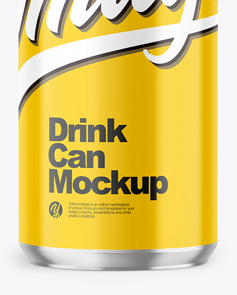 330ml Metallic Drink Can w  Glossy Finish Mockup PSD #5