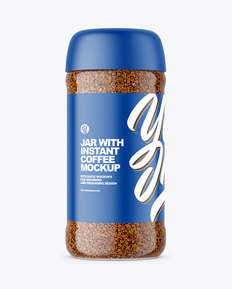 Instant Coffee Glass Jar Mockup PSD #2