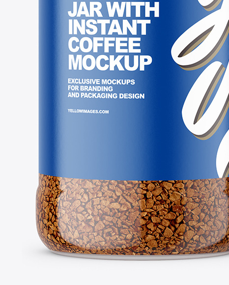 Instant Coffee Glass Jar Mockup PSD #4