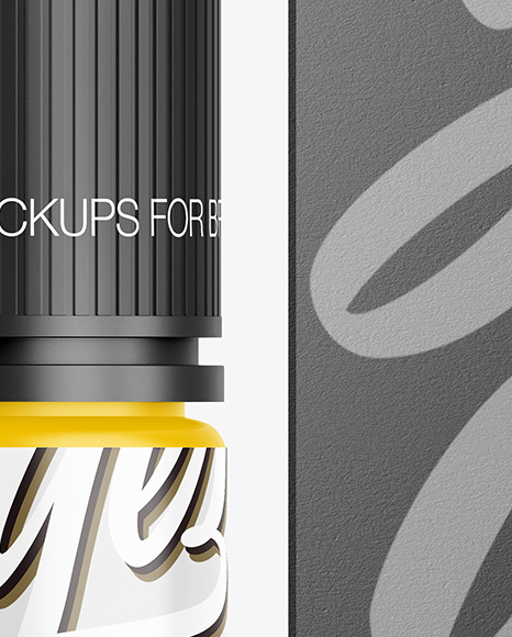 Matte Dropper Bottle w  Textured Box Mockup PSD #2