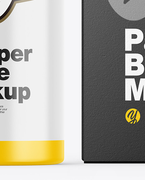 Matte Dropper Bottle w  Textured Box Mockup PSD #1