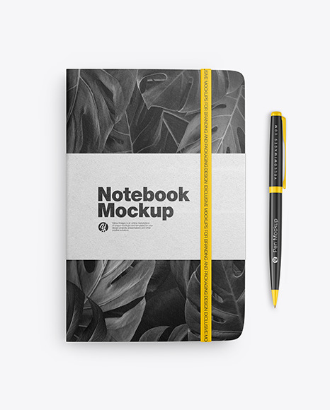 Leather Notebook w  Kraft Label Mockup PSD #1