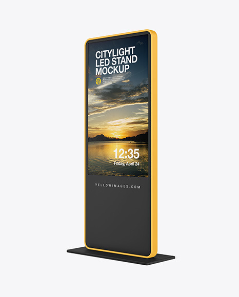 LED Citylight Stand Mockup
