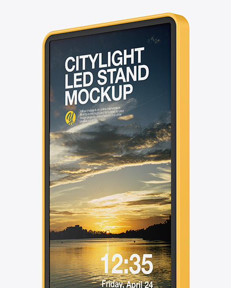 LED Citylight Stand Mockup PSD #2