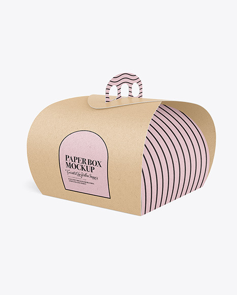 CAKE BOX WITH HANDLE MOCKUPS