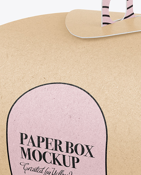 Kraft Box w  Handle Mockup PSD #2