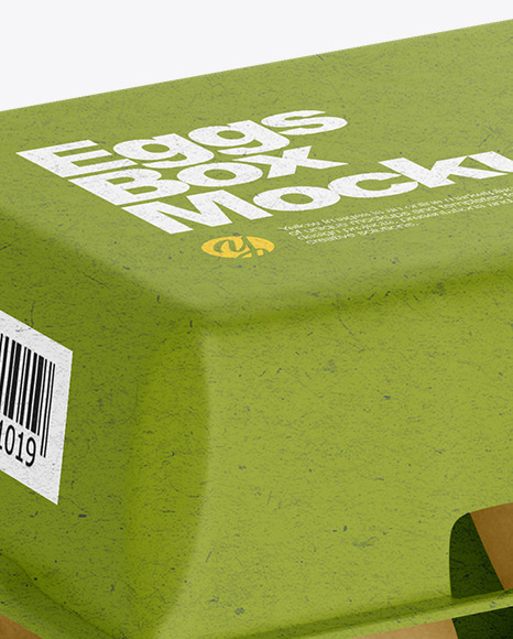 Kraft Carton Opened Egg Pack Mockup PSD #1