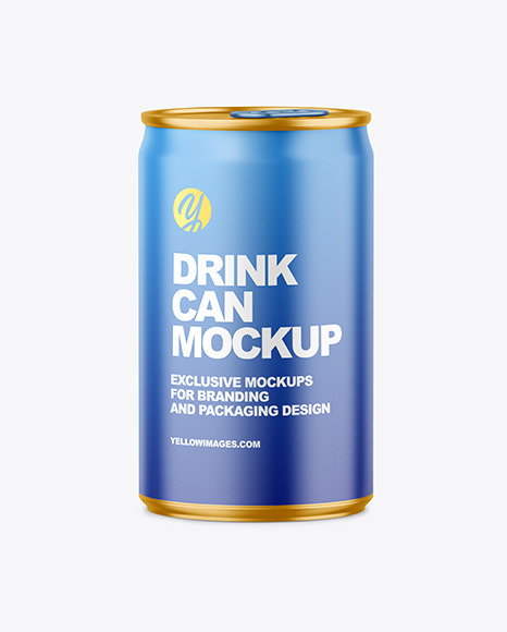 150ml Metallic Drink Can w  Matte Finish Mockup PSD #2