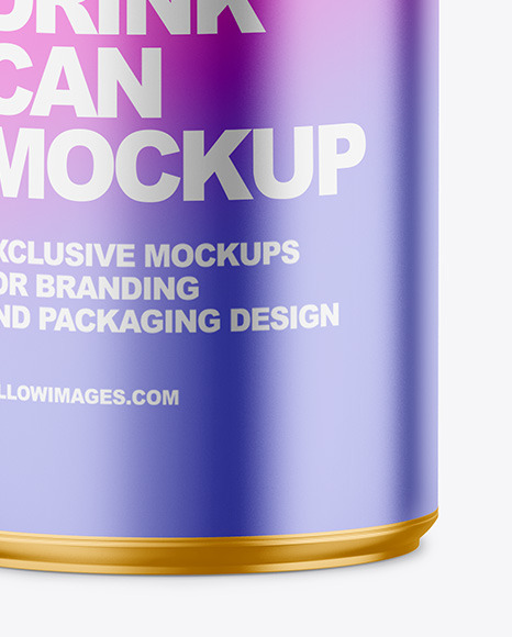 150ml Matte Metallic Drink Can Mockup PSD #6