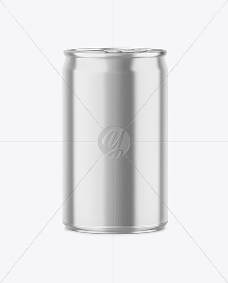 150ml Glossy Metallic Drink Can Mockup PSD #3