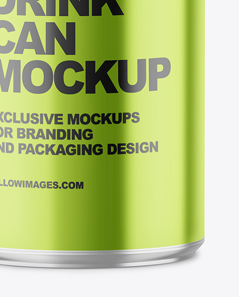 150ml Glossy Metallic Drink Can Mockup PSD #6
