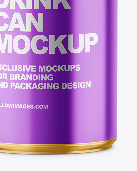 150ml Glossy Metallic Drink Can Mockup PSD #5