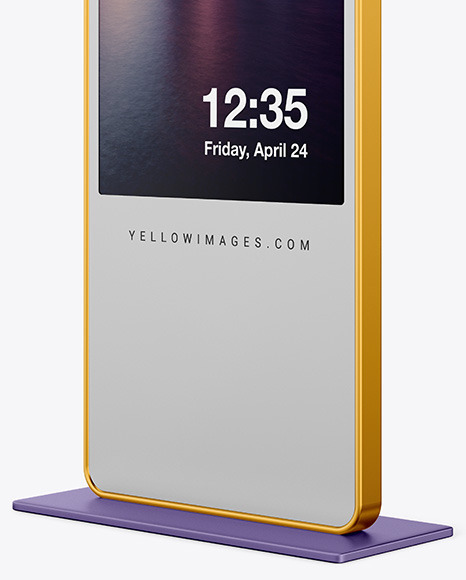 LED Citylight Metallic Stand Mockup PSD #1