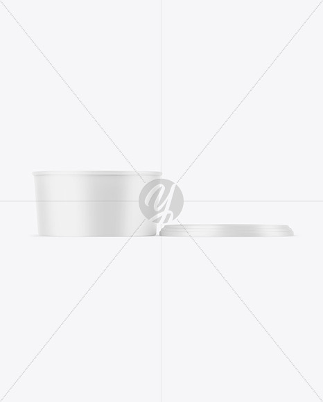 Opened Matte Plastic Container Mockup PSD #3