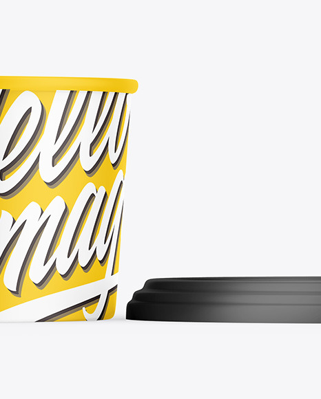 Opened Matte Plastic Container Mockup PSD #5