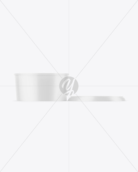 Opened Glossy Plastic Container Mockup PSD #3