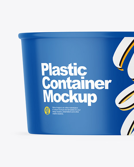 Opened Glossy Plastic Container Mockup PSD #1