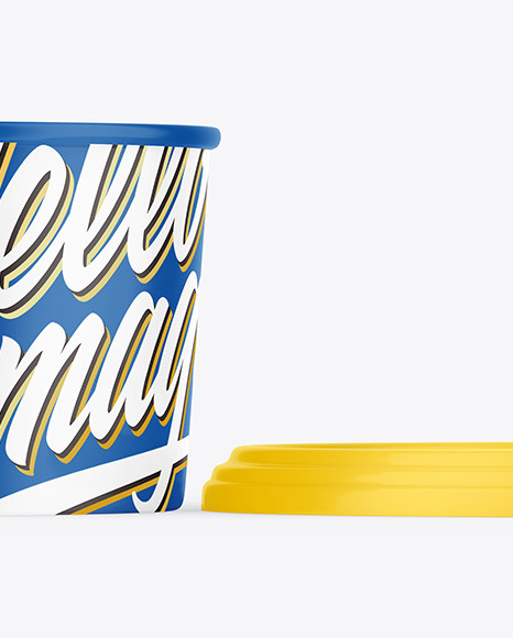 Opened Glossy Plastic Container Mockup PSD #6