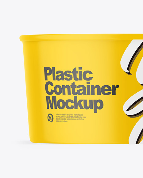 Opened Glossy Plastic Container Mockup PSD #7
